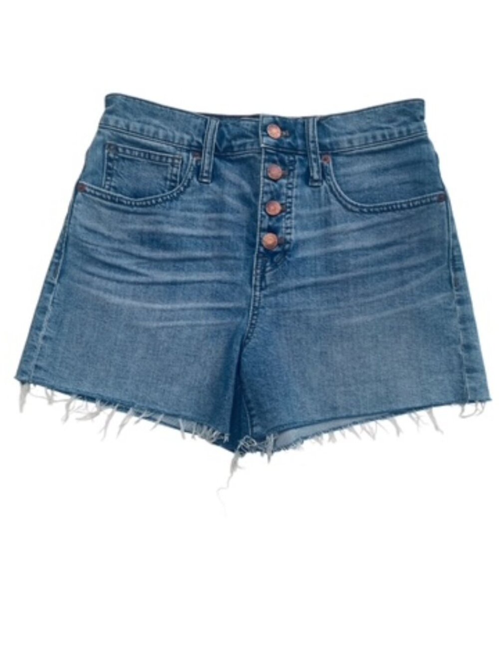 MADEWELL High-Rise Denim Shorts: Button-Front Edition - Size 25